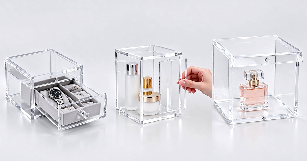 Custom Acrylic Boxes: 3 Opening Mechanisms Most People Get Wrong