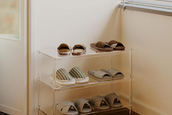 Clear Acrylic Shoe Rack - 3/4/5 Tier Options | Sturdy, Waterproof Entryway & Closet Shoe Storage