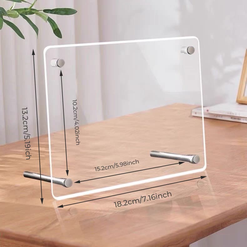 6 Inch Acrylic Certificate Frame Dimensions: 18.2cm (7.16inch) x 13.2cm (5.19inch) (inner page: 15.2cm x 10.2cm) - transparent acrylic with wall-mount fasteners