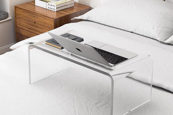 Clear Acrylic Bed Tray & Side Table | Multi-Functional Transparent Lap Desk