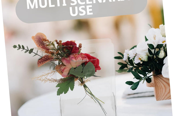 Acrylic Handheld Flower Box - Transparent Gift Bag for Bouquets, Cosmetics & Presents