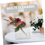 Clear acrylic flower box holding a bouquet, displayed on a white table for multi-scenario use