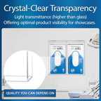 Wall-mounted 2-compartment acrylic dispenser in a medical clinic, highlighting crystal-clear visibility