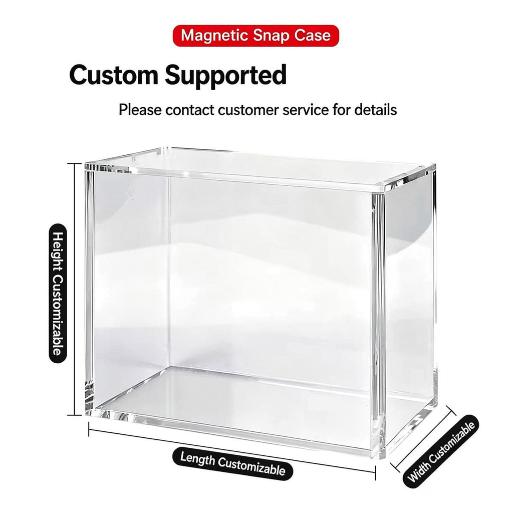 Customizable acrylic magnetic snap case, length, width and height can be customized