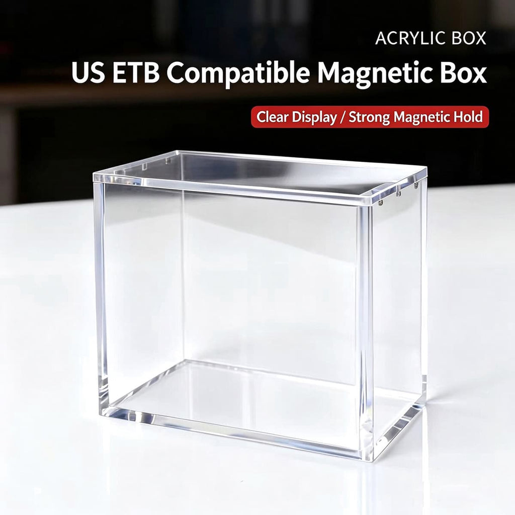 US ETB compatible acrylic magnetic box, high clear acrylic with strong magnetic closure