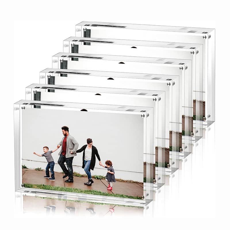 High-Definition Clear Acrylic Magnetic Photo Frame, Minimalist Modern Tabletop Frame, Ideal for Displaying Photos, Posters, and Certificates