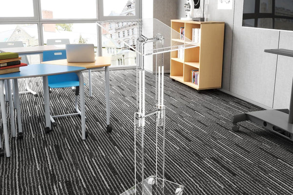 Height-Adjustable Clear Acrylic Podium Stand - 42.1-49