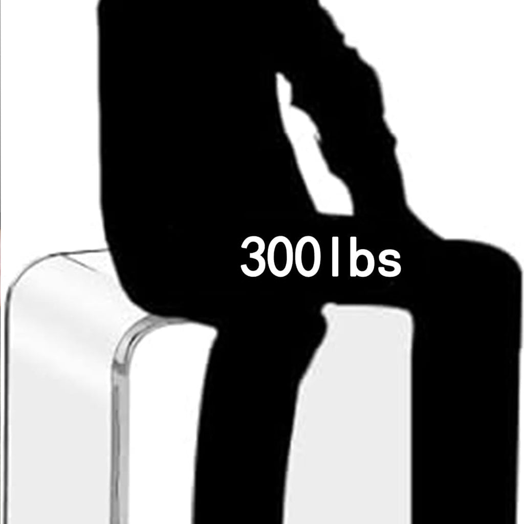Acrylic shower bench supporting 300lbs weight, heavy-duty transparent bathroom seat