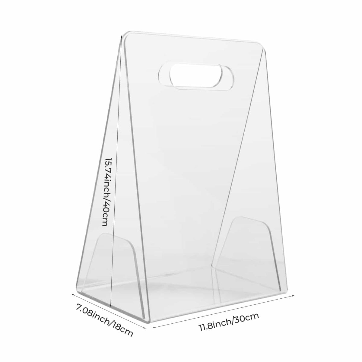 Acrylic Handheld Flower Box - Transparent Gift Bag for Bouquets, Cosmetics & Presents