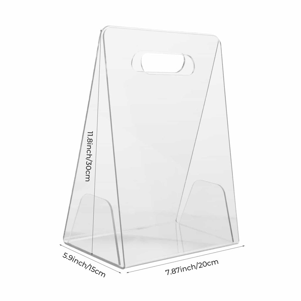 Acrylic Handheld Flower Box - Transparent Gift Bag for Bouquets, Cosmetics & Presents