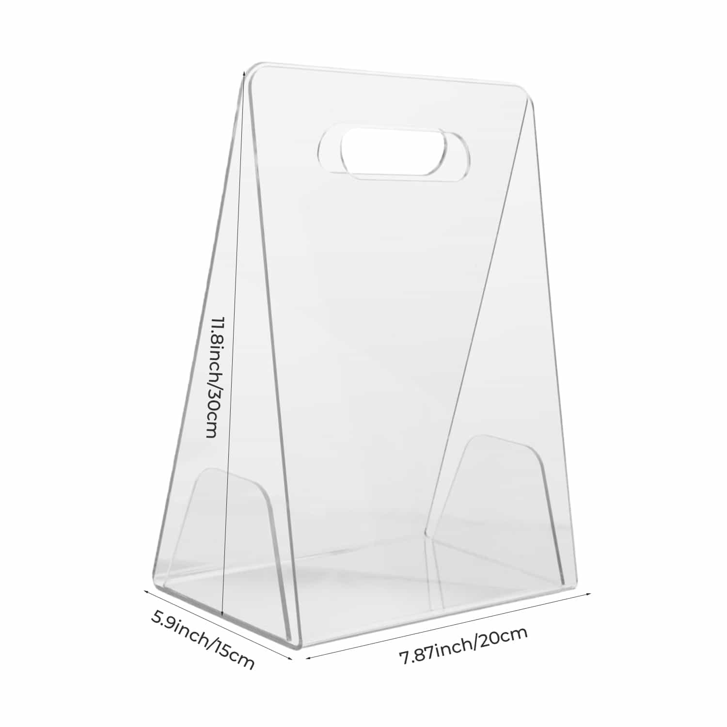 Acrylic Handheld Flower Box - Transparent Gift Bag for Bouquets, Cosmetics & Presents