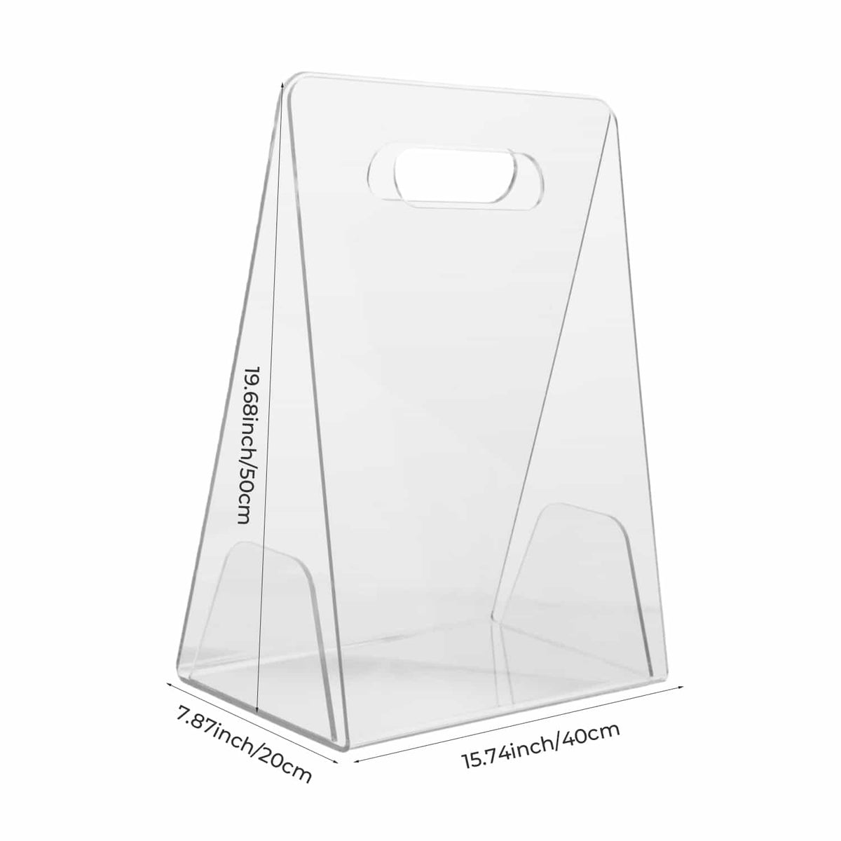 Acrylic Handheld Flower Box - Transparent Gift Bag for Bouquets, Cosmetics & Presents