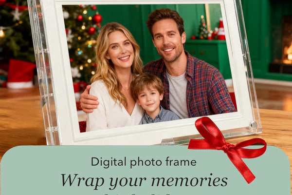 AMABOO 10.1-Inch Acrylic WiFi Digital Photo Frame | Frameo Wireless Sharing, Touchscreen & 178° IPS Screen