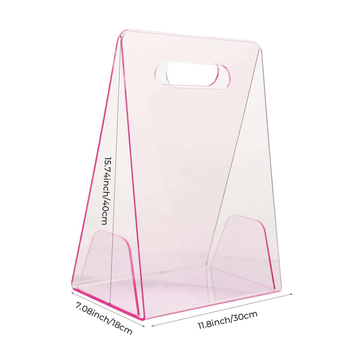 Acrylic Handheld Flower Box - Transparent Gift Bag for Bouquets, Cosmetics & Presents