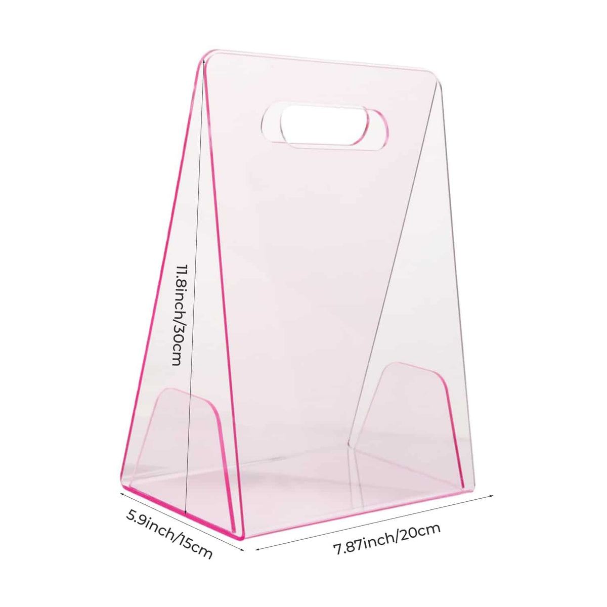 Acrylic Handheld Flower Box - Transparent Gift Bag for Bouquets, Cosmetics & Presents