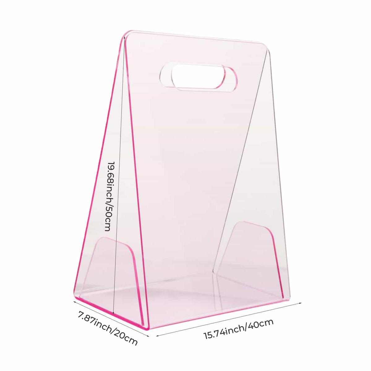 Acrylic Handheld Flower Box - Transparent Gift Bag for Bouquets, Cosmetics & Presents